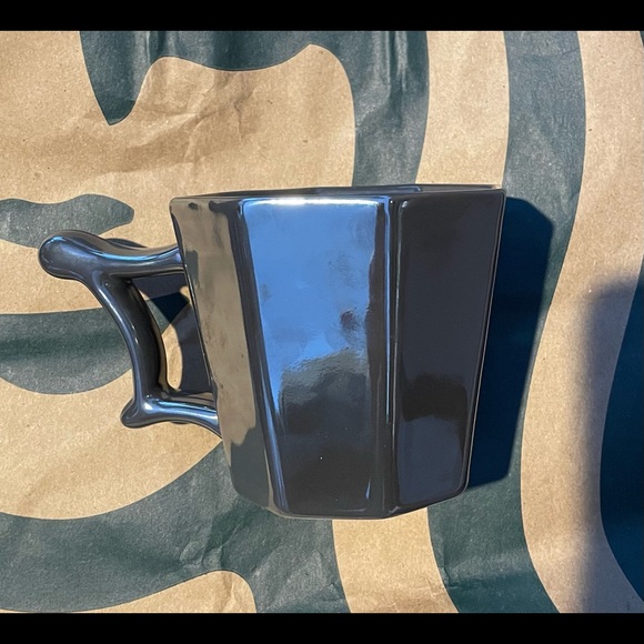 ❤️STARBUCKS Mug 2013 Iridescent Gray Metallic Octagon 14 oz. No chips no cracks. - Picture 2 of 5